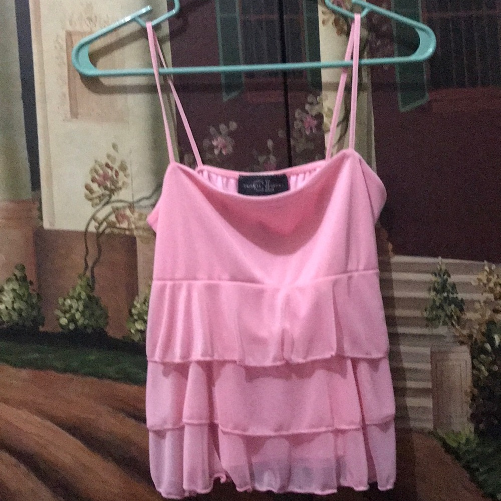 Chinese Laundry Pink ruffles top